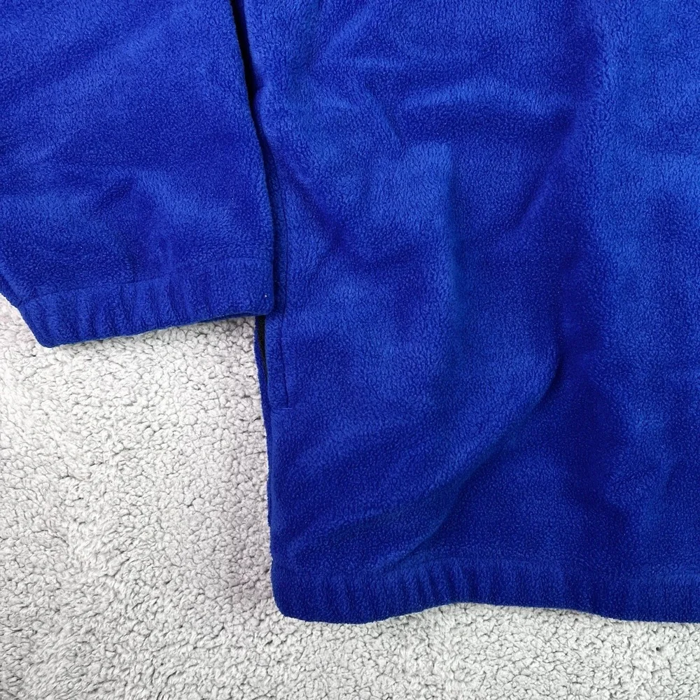Vintage 90s Y2K Tommy Hilfiger‎ Mens 1/4 Zip Fleece Pullover Blue w/ Red XL